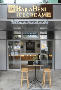 Der Firmenname ist Ballabeni Icecream Werkstatt